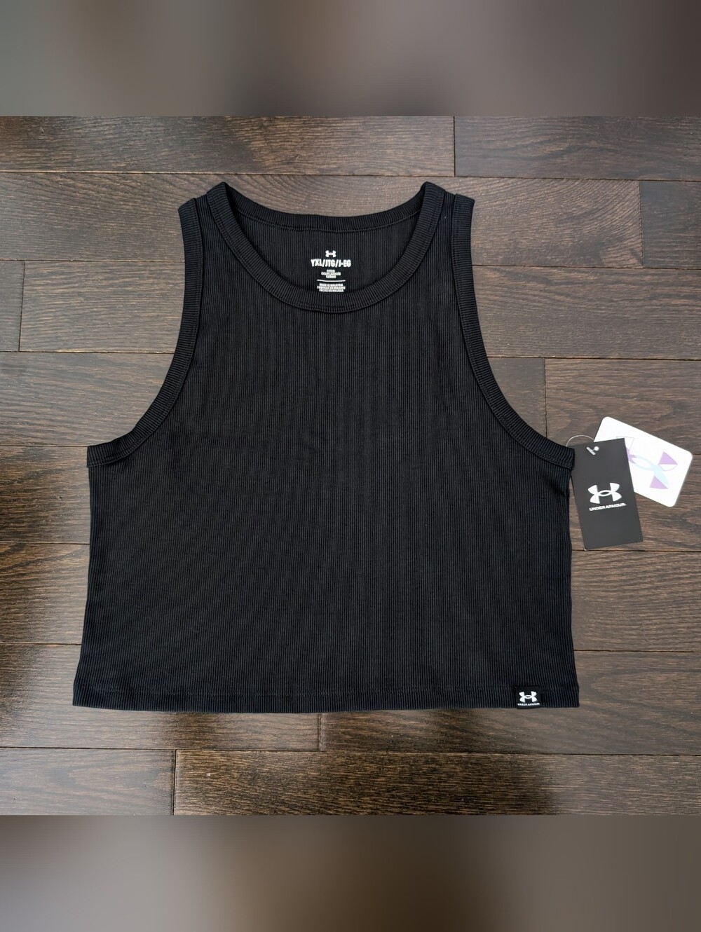 NWT sz:YXL Under Armour Rival Rib Girls' Fitted Tank Top